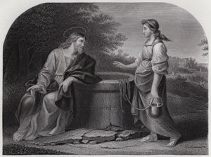 Jesus and the Samaritan by English School