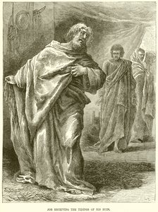 Job Receiving the Tidings of his Ruin by English School
