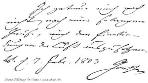 Johann Wolfgang Von Goethe, born 1749, died about 1797
