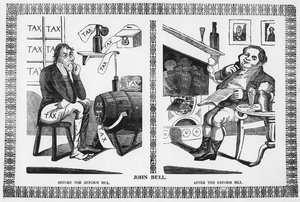 John Bull before and after the Reform Bill by English School