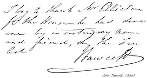 John Fawcett, Actor by English School
