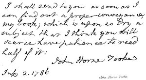 John Horne Tooke by English School