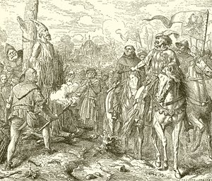 John Huss, at the Stake, summoned to Recant by English School