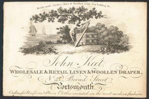 John Keet, wholesale and retail linen and woollen draper by English School