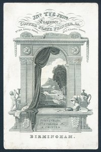 John Tye, Junior, copper plate printer, trade card by English School