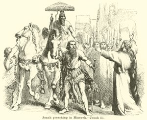 Jonah preaching in Nineveh by English School
