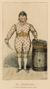 Joseph Grimaldi as Clown in Harlequin and Friar Bacon by English School