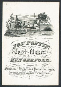Josiah Pontin, coach maker, trade card