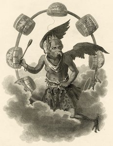 Jupiter, an Idol of the Chinese, illustration from The World: or the present State of the Universe, being a General and Complete Collection of Modern Voyages and Travels, by Cavendish Pelham