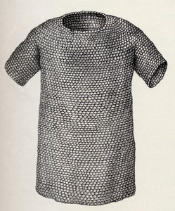 Jutish or Danish mailcoat dating from before 450 AD, from A Short History of the English People by J. R. Green, published 1893 by English School
