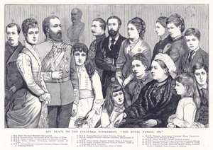 Key Block to the Coloured Supplement, The Royal Family, 1880 by English School