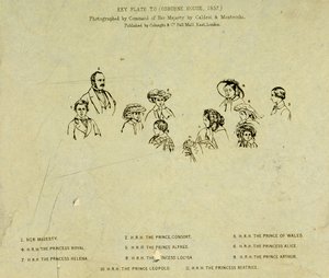 Key Plate to Portrait of the Royal Family at Osborne House, 1857 by English School
