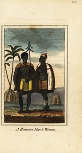 Khoikhoi Man and Woman, South Africa by English School