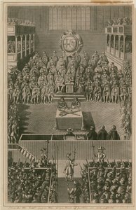 King Charles I before the High Court of Justice at Whitehall, 1648 by English School