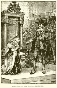 King Charles and Speaker Lenthall by English School