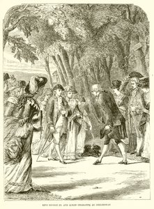 King George III and Queen Charlotte at Cheltenham by English School