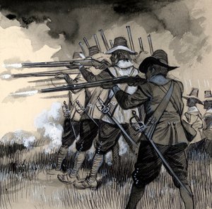 King Gustavus Adolphus of Sweden Armed His Swedish Infantry with a Light Musket by English School