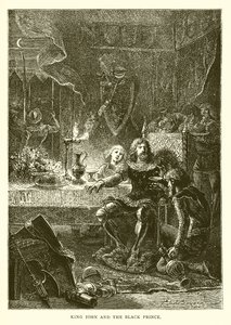 King John and the Black Prince by English School