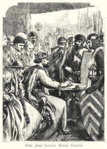 King John Signing Magna Charta by English School