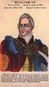 King William IV (coloured engraving) by English School