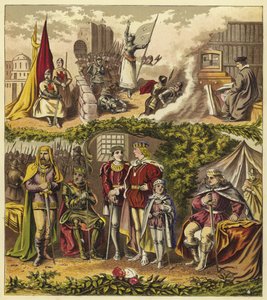 Kings of the House of Lancaster and York; King Henry IV, King Henry V, King Henry VI, King Edward IV, King Edward V, King Richard III by English School