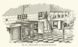 Kitchen fitted for Cooking by Electricity by English School