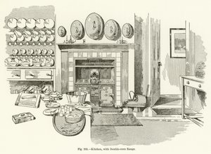 Kitchen, with Double-oven Range by English School