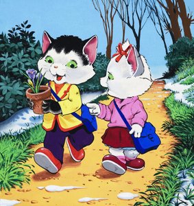 Kitten cats by English School
