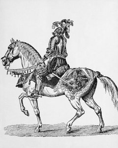 Knight on Horseback in Gala Attire of the 1400s by English School