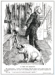 Lloyd George Faces Opposition to His Government of Ireland Bill from the Irish Republican Party. February, 1920 by English School