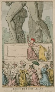 Ladies Buy Your Leaf!; Statue of Achilles in Hyde Park by English School