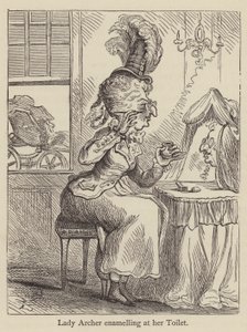 Lady Archer enamelling at her Toilet by English School