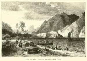 Lake of Como, View of Malgrate from Lecco by English School