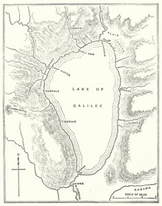Lake of Galilee (engraving) by English School