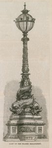 Lamp on the Thames Embankment, London by English School