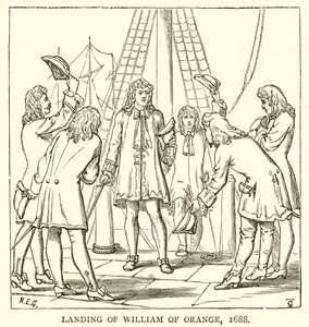 Landing of William of Orange, 1688 by English School