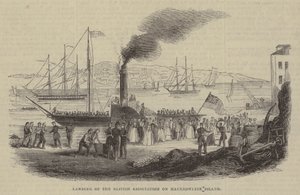 Landing of the British Association on Haulbowline Island