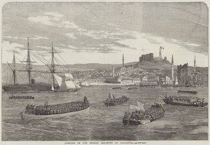 Landing of the French Infantry at Gallipoli by English School