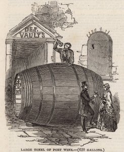 Large Tonel of Port Wine by English School