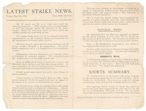Latest Strike News, 7 May 1926