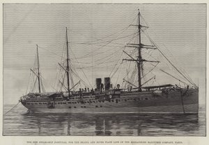 Launch of an Armed Australian Passenger-Steamer, the Courier, at Wallsend-on-Tyne by English School