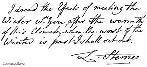 Lawrence Sterne by English School
