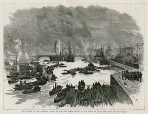 Laying of the Memorial Stone of the New Tower Bridge by the Prince of Wales by English School