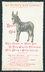 Let Brotherly Love Continue - Christmas card by English School