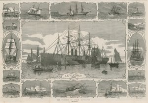 Leviathan 1858; Montage of Images Showing the Progress of Steam Navigation