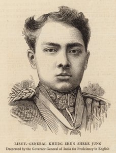 Lieutenant-General Khudg Shun Shere Jung by English School