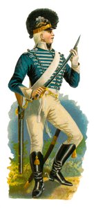 Light dragoon of the time of George III, 1761-1820 by English School