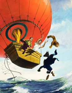 Lightening the load by throwing clothes out of a hot-air balloon
