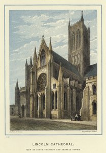 Lincoln Cathedral, View of South Transept and Central Tower by English School