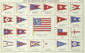 List of American Yacht Club Flags, from Lloyds Register of Shipping